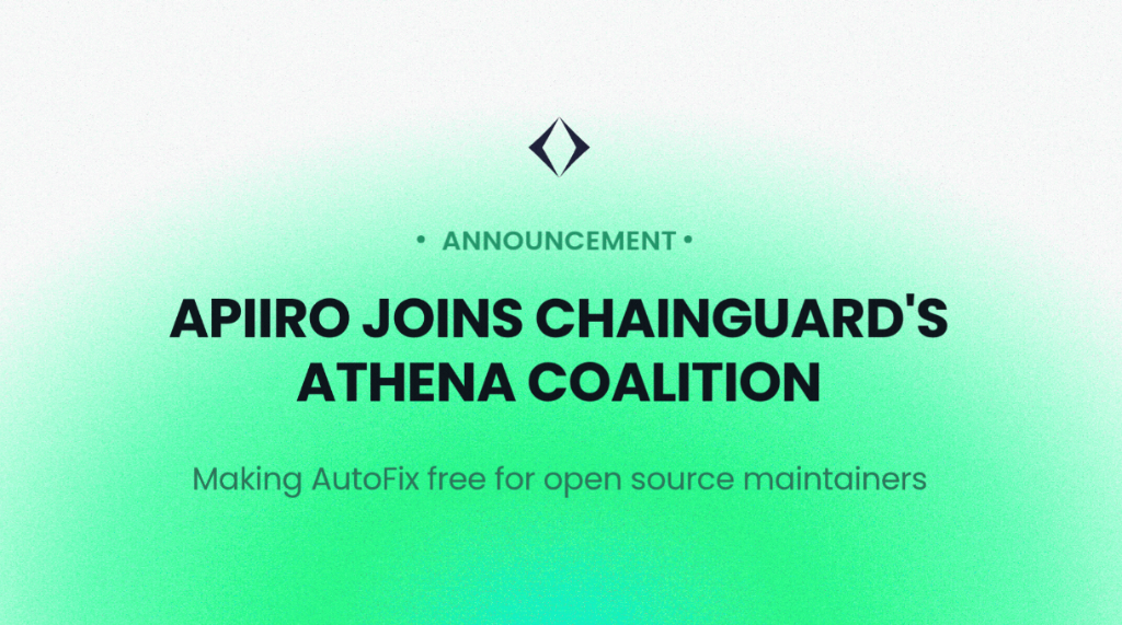 Machine-Speed Attacks Demand Machine-Speed Fixes: Apiiro Joins Chainguard's Athena Coalition and Makes AutoFix Free for Open Source Maintainers