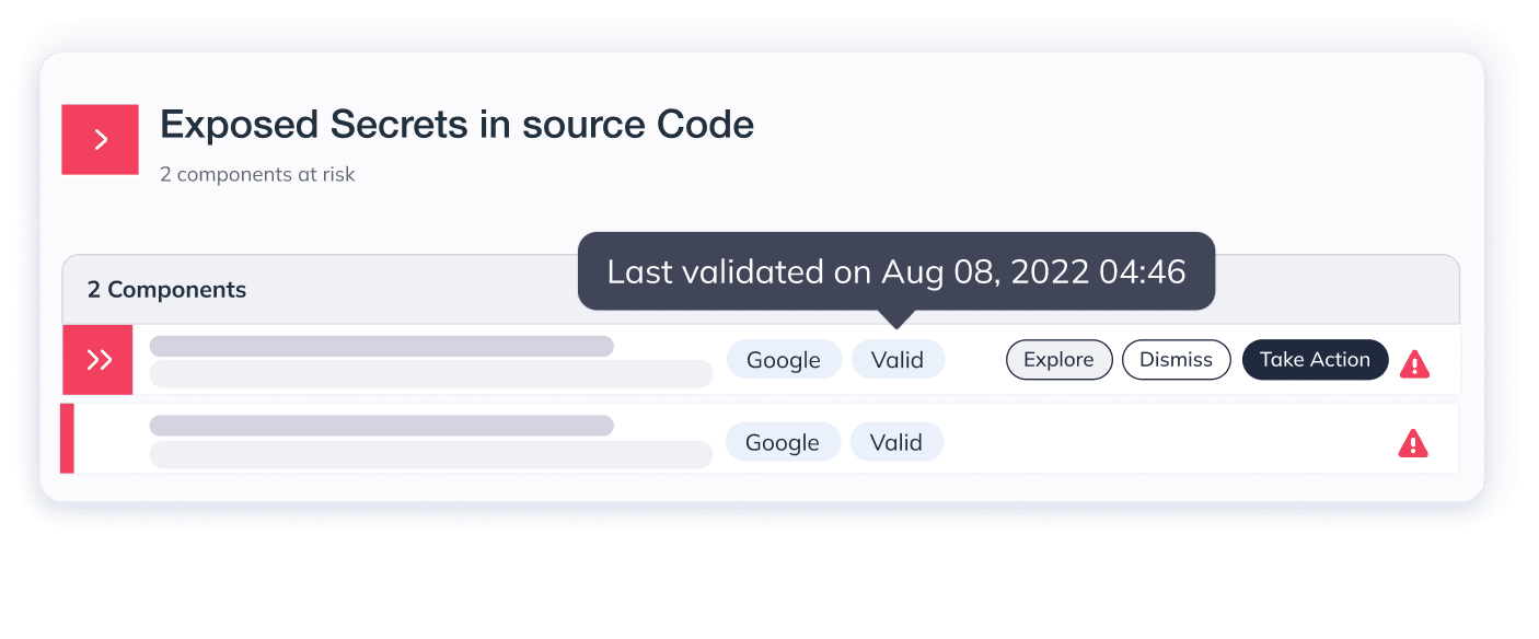 Connect Apiiro to your SCM to start detecting and validating exposed secrets in code with Apiiro